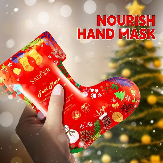 Christmas Hand Mask, Foot Mask & Face Mask Set 3pc set