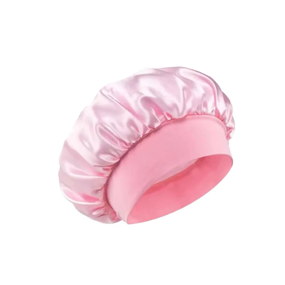 Silk Satin Bonnets for Women & Men - Elastic Wide Band Hair Wrap Cap for Curly Hair - Shower Cap for Sleeping ,Wig Tool
