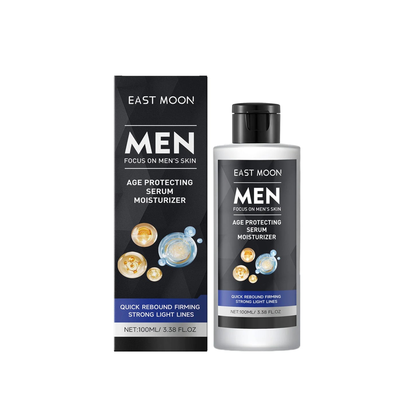 East Moon Hyaluronic Acid Facial Care Set Oil Control Skin Firming Increase Hydrate Deep Cleaning Face Moisturizer Cream for Men