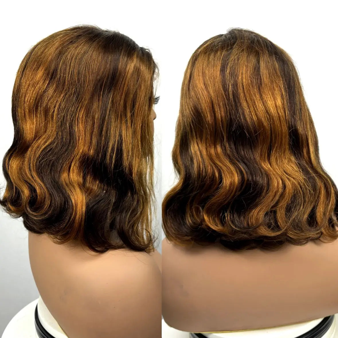 Body Wave Human Hair Wigs 12inch 250 density 12A 100% Human Hair 4x4 Transparent Lace Closure Wavy Hair Wigs for Women