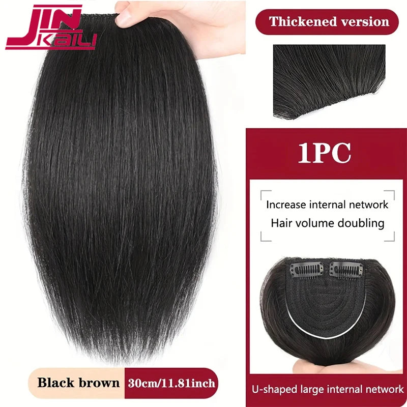 Synthetic Wig For Women Hair Top Replacement Patch Thickening Hair Volume Fluffy One Piece Hair Cushion Patch